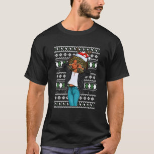 Black Mrs Santa Just A Girl Who Loves Christmas T-Shirt
