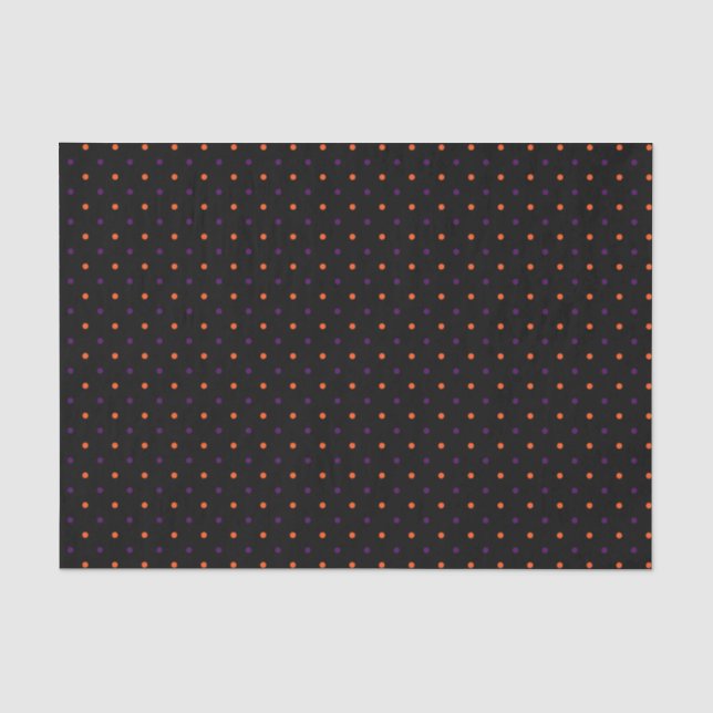 Black & Multi Mini Polka Dots 02 Tissue Paper (Front)