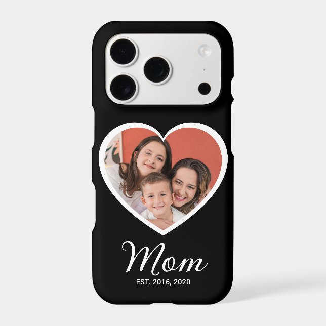 Black Mum Established Script Photo Case-Mate (Back)