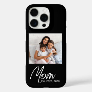 Black Mum Established Script Photo Case-Mate iPho iPhone 16 Pro Case