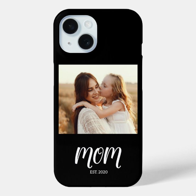 Black Mum Established Script Photo Case-Mate iPhon Case-Mate iPhone Case (Back)
