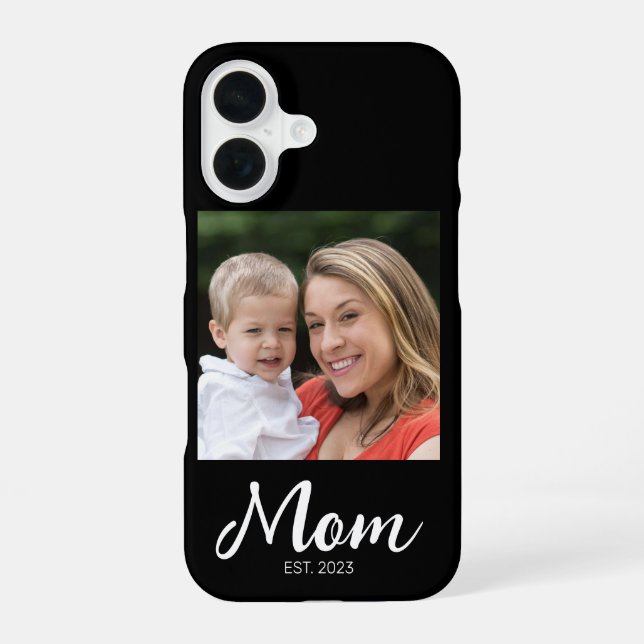 Black Mum Established Script Photo Case-Mate  iPhone 16 Case (Back)