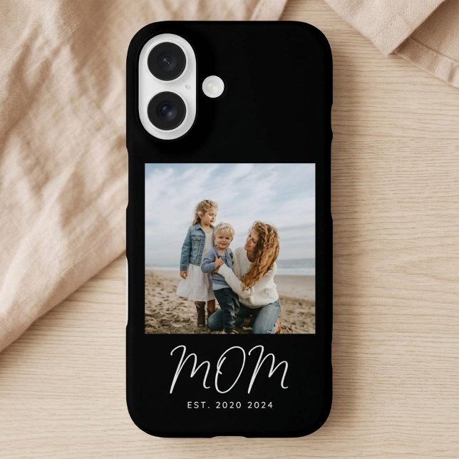 Black Mum Established Script Photo Case-Mate iPhone 16 Case (Creator Uploaded)