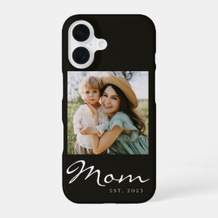 Black Mum Established Script Photo Case-Mate iPhone 16 Case