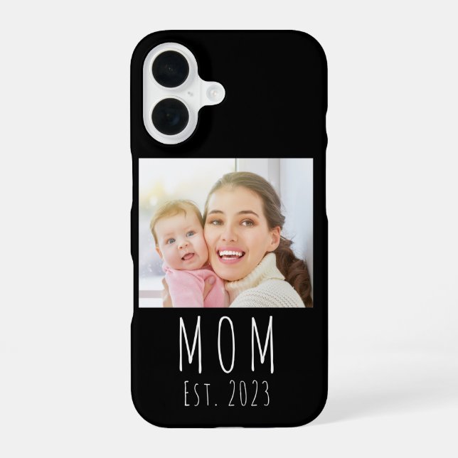 Black Mum Established Script Photo Case-Mate  iPhone 16 Case (Back)