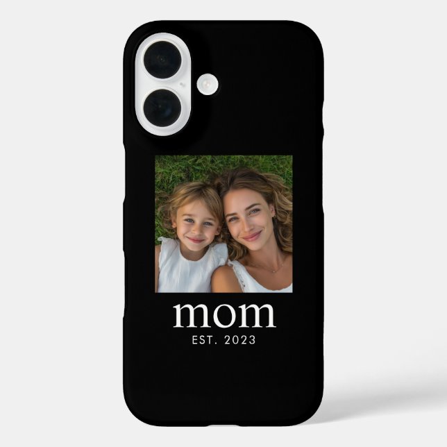 Black Mum Established Script Photo  Case-Mate iPhone Case (Back)