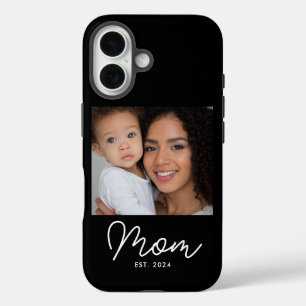 Black Mum Established Script Photo iPhone 16 Case