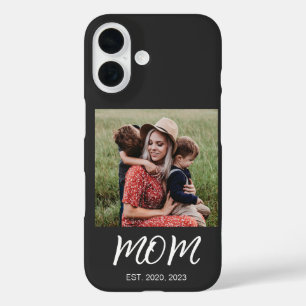 Black Mum Established Script Photo iPhone 16 Case