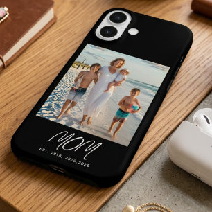 Black Mum Established Script Photo Case-Mate iPhone 16 Case