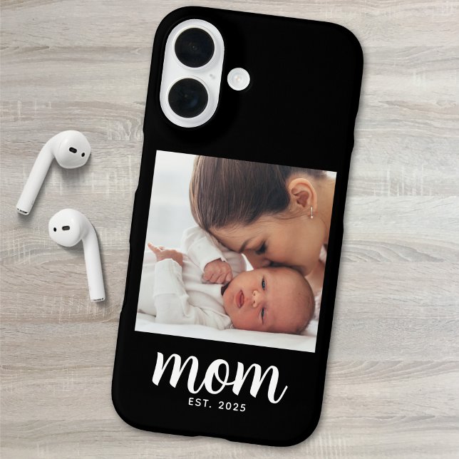 Black Mum Established Script Photo Case-Mate iPhone Case (Creator Uploaded)