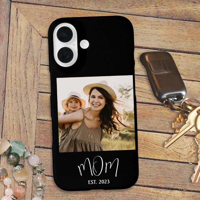 Black Mum Established Script Photo Case-Mate iPhone Case (Creator Uploaded)