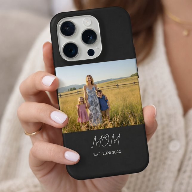 Black Mum Established Script Photo Case-Mate iPhone Case (Creator Uploaded)