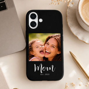 Black Mum Established Script Photo iPhone 16 Case