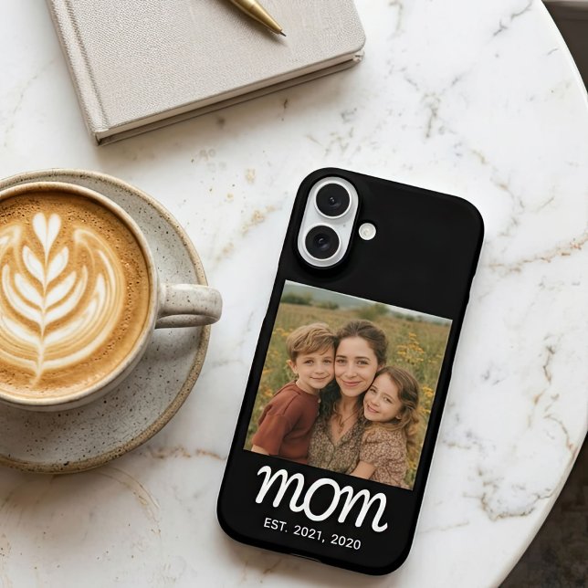 Black Mum Established Script Photo Case-Mate iPhone Case (Creator Uploaded)