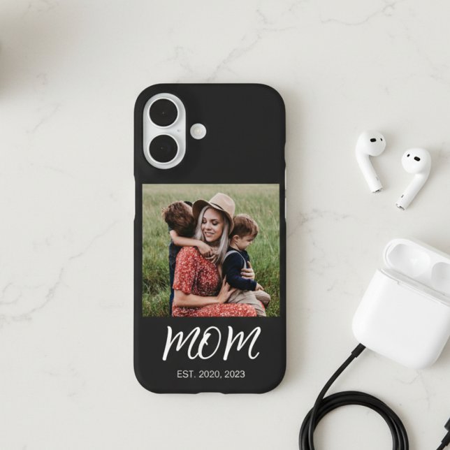 Black Mum Established Script Photo Case-Mate iPhone Case (Creator Uploaded)