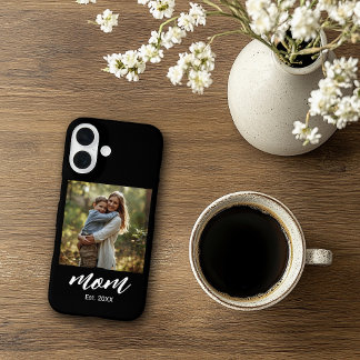 Black Mum Established Script Photo iPhone 16 Case