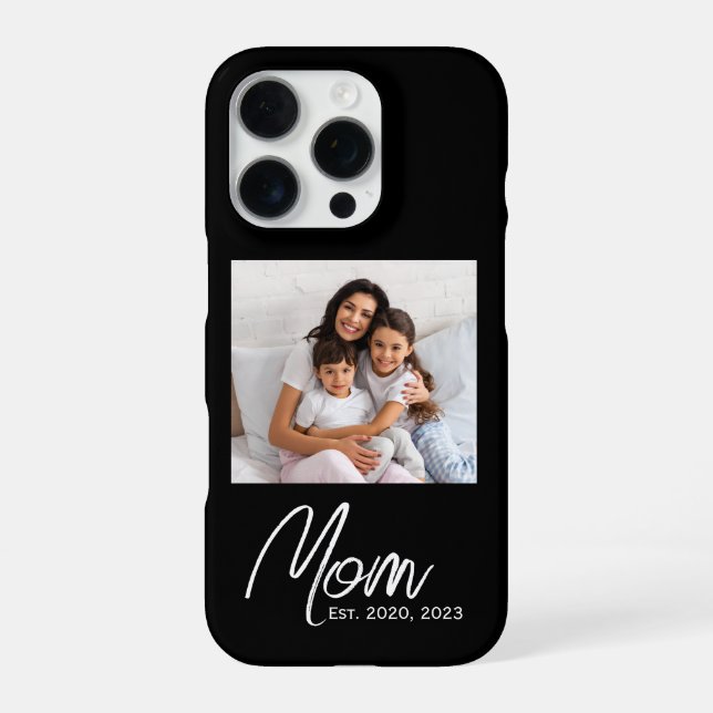 Black Mum Established Script Photo Case-Mate  iPhone Case (Back)