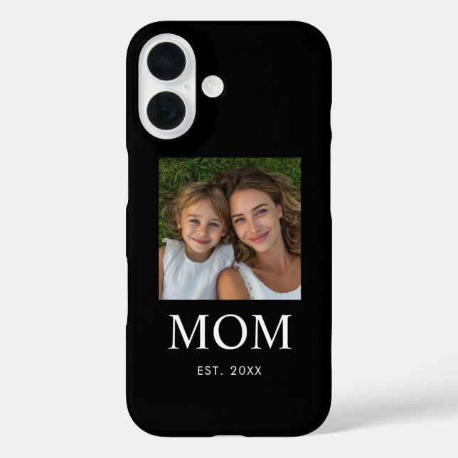 Black Mum Established Script Photo  Case-Mate iPhone Case (Back)
