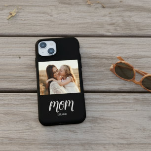 Black Mum Established Script Photo iPhone 15 Case