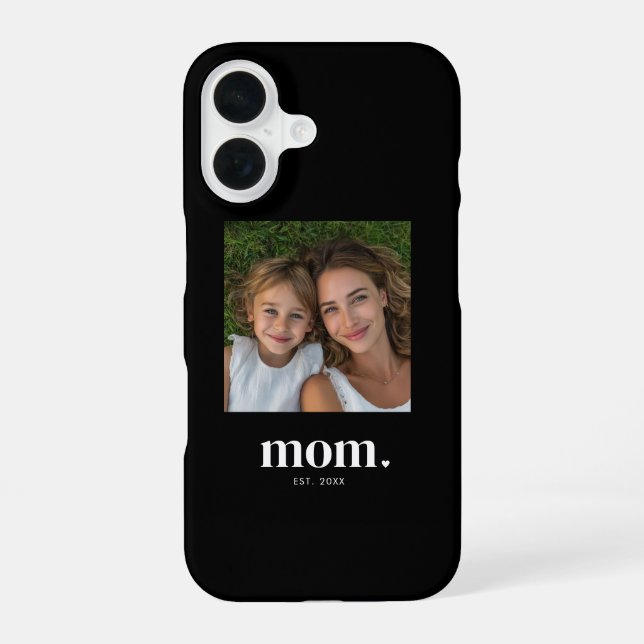 Black Mum Established Script Photo  iPhone 16 Case (Back)