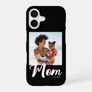 Black Mum Established Script Photo iPhone 16 Case