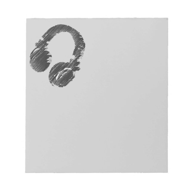 black music deejay headphone notepad (Front)