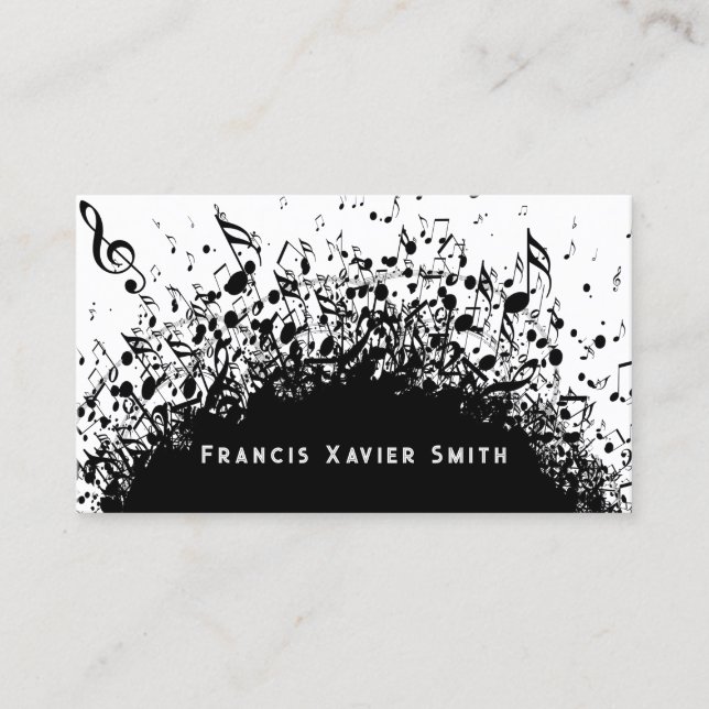 black music explosion background business card (Front)