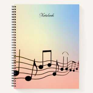 Black Music Note Notebook