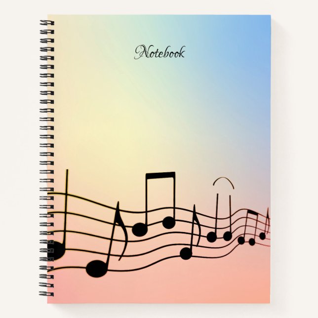 Black Music Note Notebook (Front)
