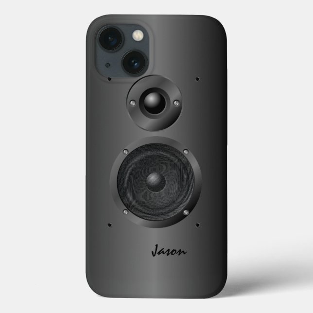 Black Music Sound Speaker Case-Mate iPhone Case (Back)