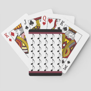 Black Musical Notes Playing Cards
