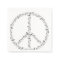 Black Musical Notes Round Peace Sign