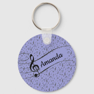 Black Musical personalised Key Ring