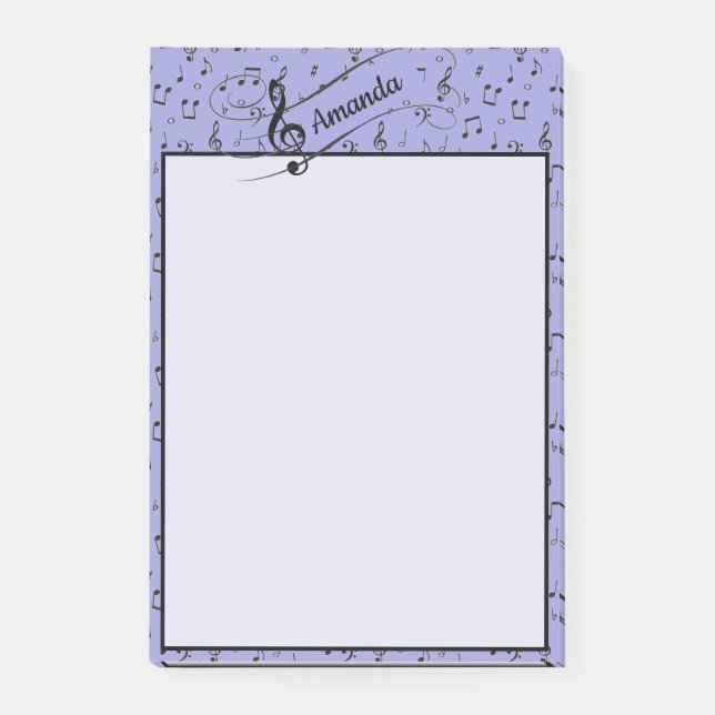 Black Musical personalised   Post-it Notes (Front)