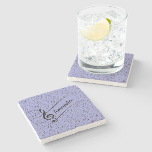 Black Musical personalised Stone Coaster