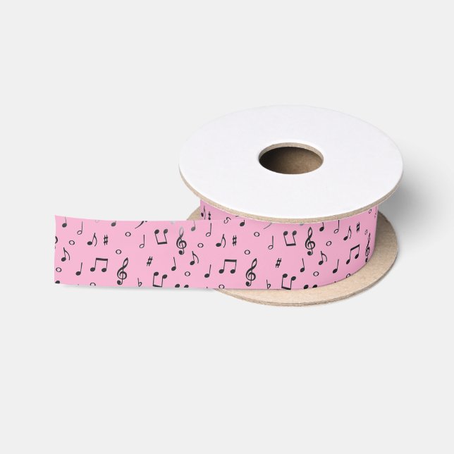 Black Musical  Satin Ribbon (Spool)