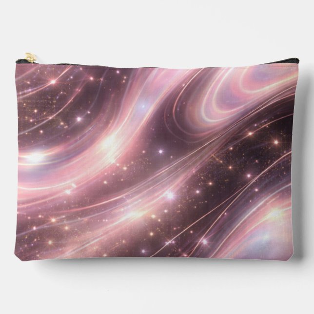 Black & muted blush space patterns AI art  Accessory Pouch (Front)