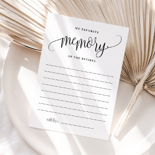 Black My Favourite Memory of the Retiree Card