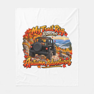 Black_My Trail Rig Fleece Blanket