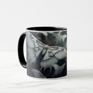 Black n White Moth Coffee Mug