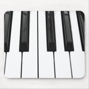 Black n White Piano Keyboard Key Picture Image Mouse Pad