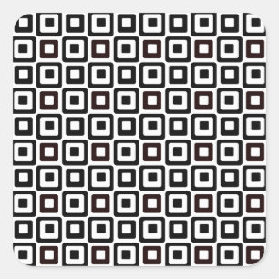 Black-n-White Squares Square Sticker