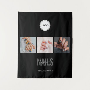 Black Nails Studio Photo Collage Trade Show Tapestry