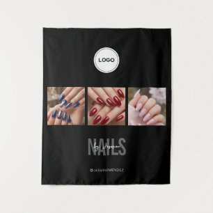 Black Nails Studio Photo Collage Trade Show Tapestry