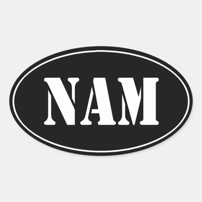 BLACK NAM VIETNAM Oval Sticker (Front)