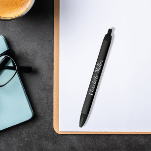 Black name script classic ink pen
