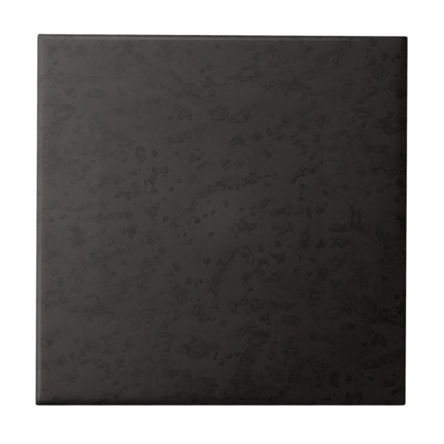 Black Natural Cork Bark Look Wood Grain Tile (Front)