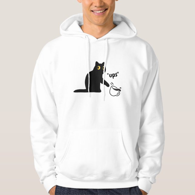 Black naughty Cat Hoodie (Front)