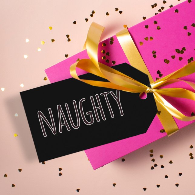 Black Naughty Christmas Holiday Gift Tags (Black naughty gift tags for your naughty gifts 😉)