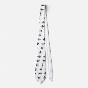 Black Nautical Compass Tie